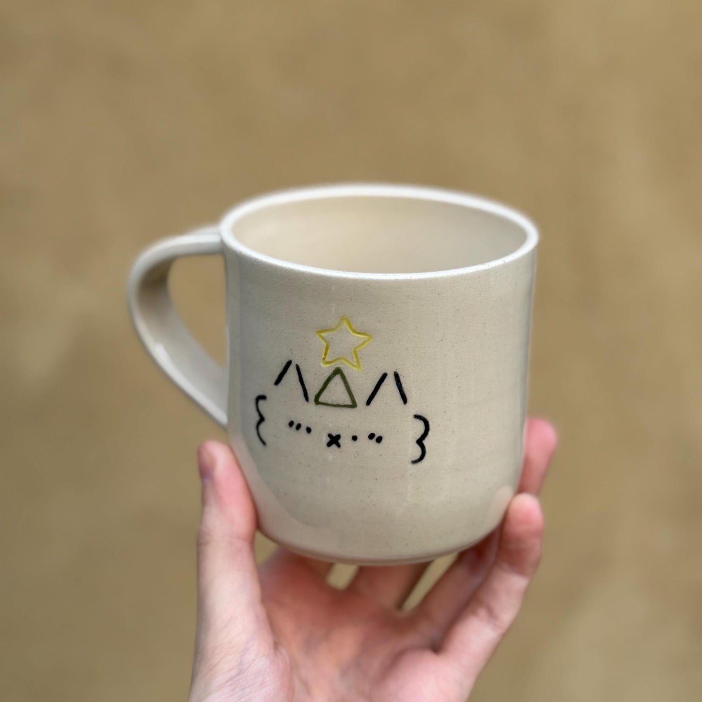 Party Kaomoji Cat Handmade Unique Mug