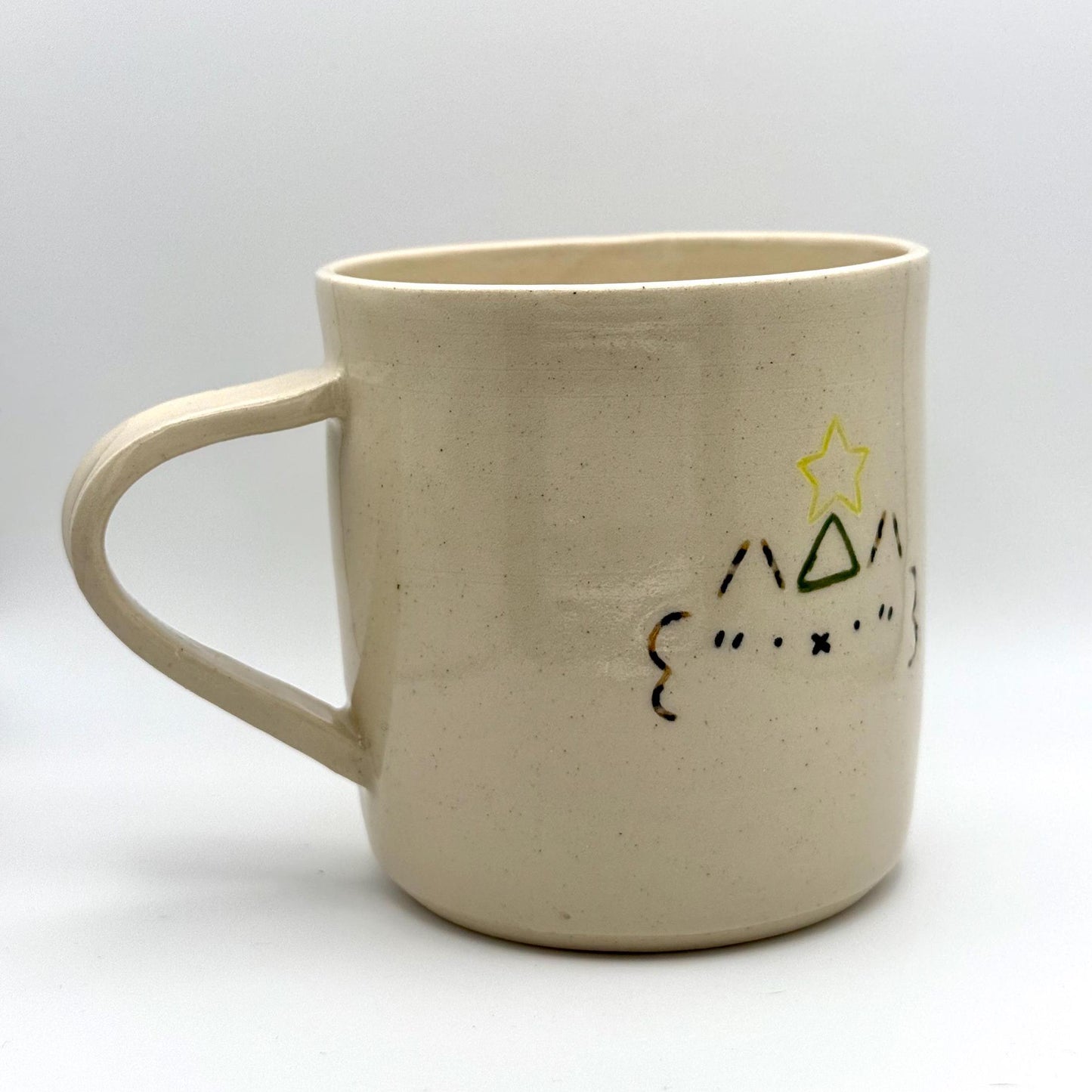 Party Kaomoji Tortoise Shell Cat Handmade Unique Mug