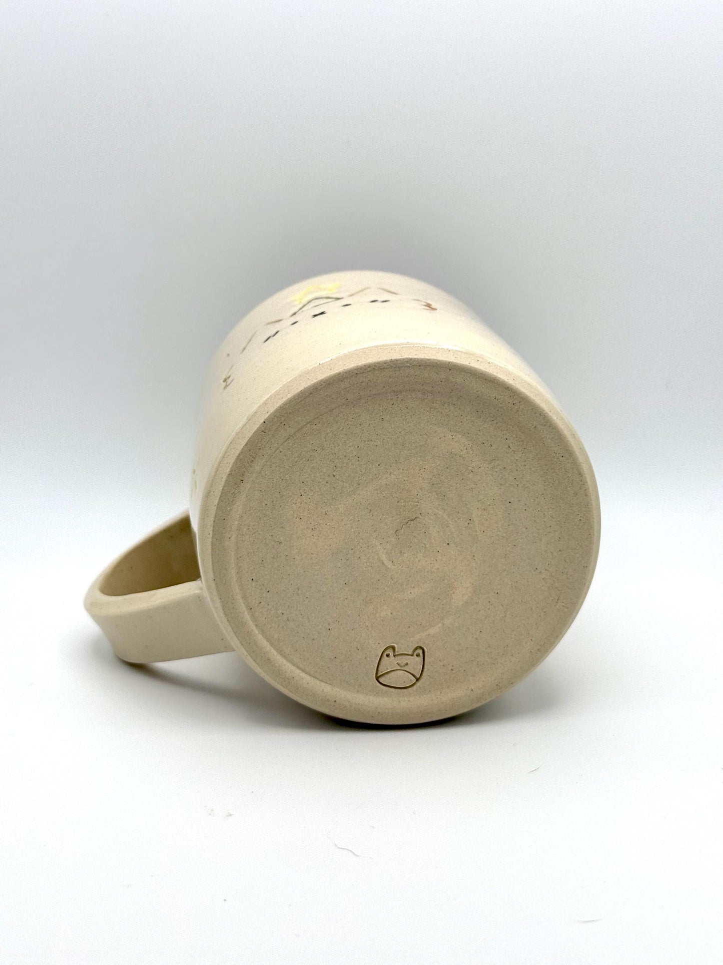 Party Kaomoji Brown Cat Handmade Unique Mug