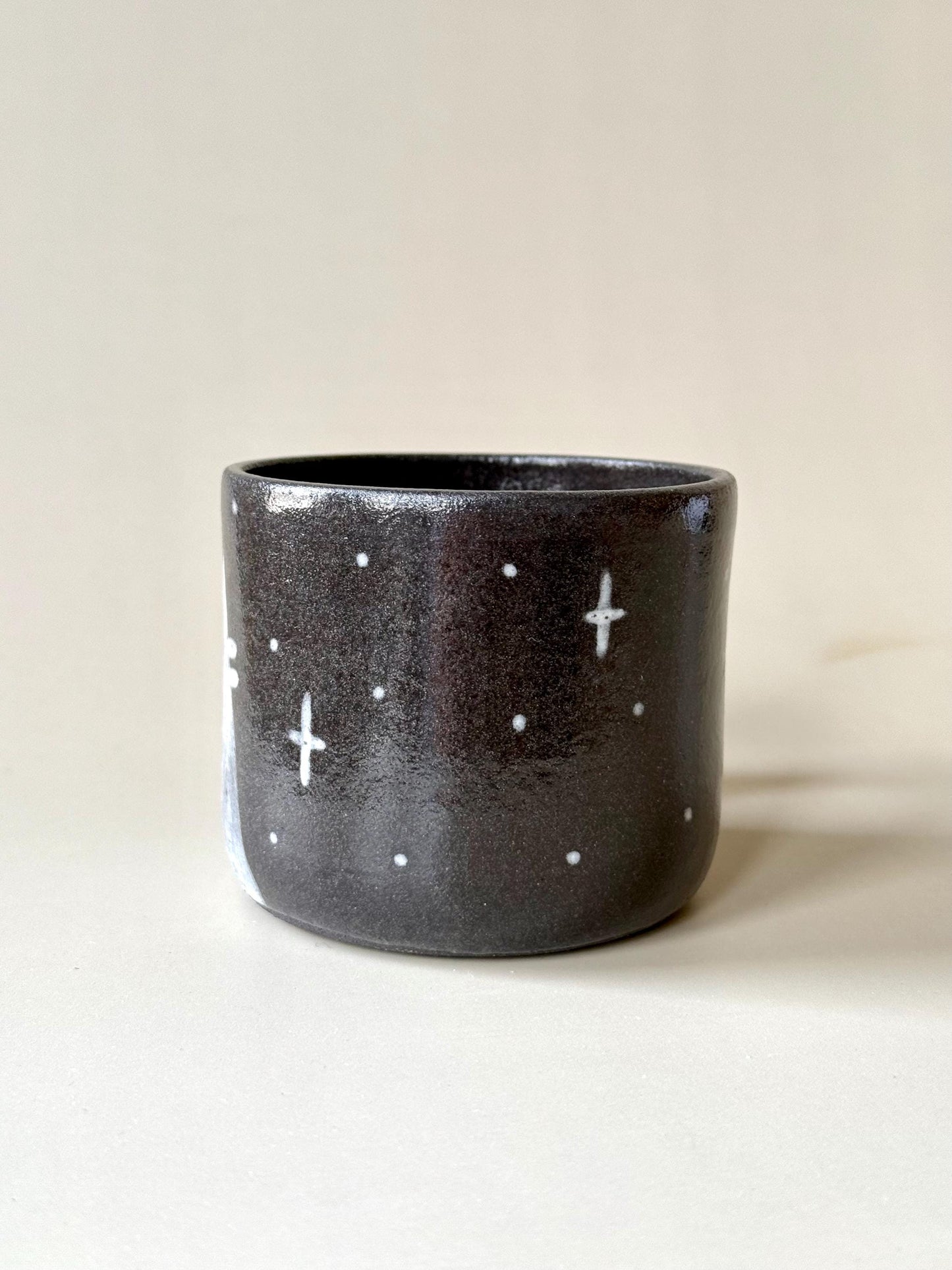 Black Spooky Mountain Cat Handmade Unique Mug