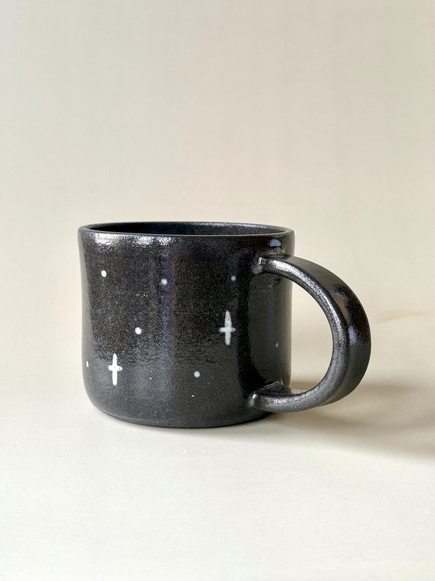 Black Spooky Mountain Cat Handmade Unique Mug