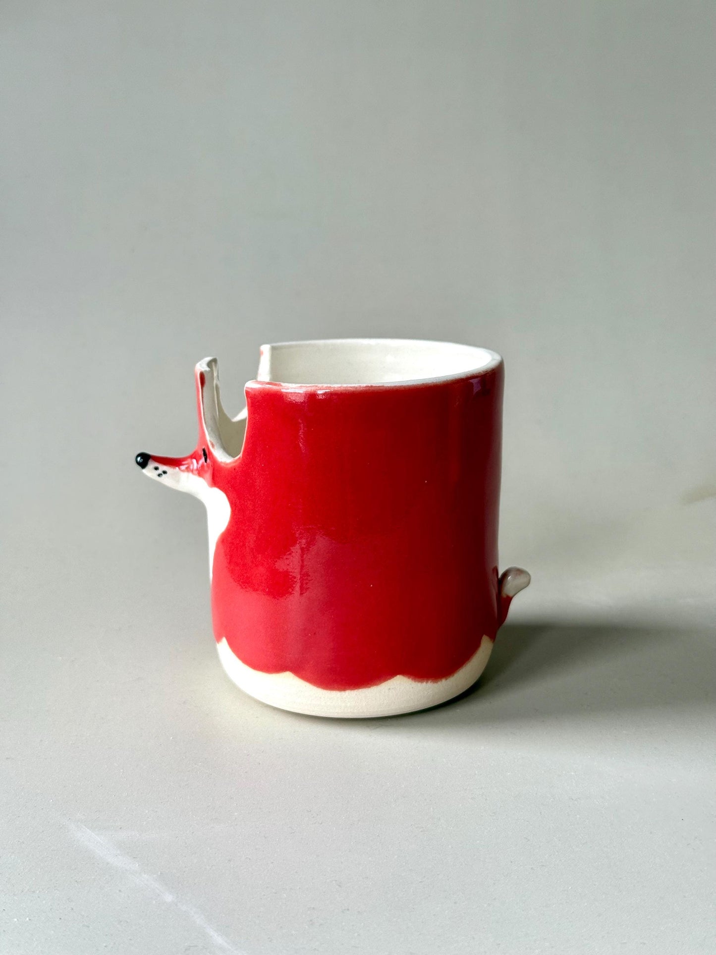 Red Fox Glasses Holder & Pen Pot for Desk / Study / Organisation