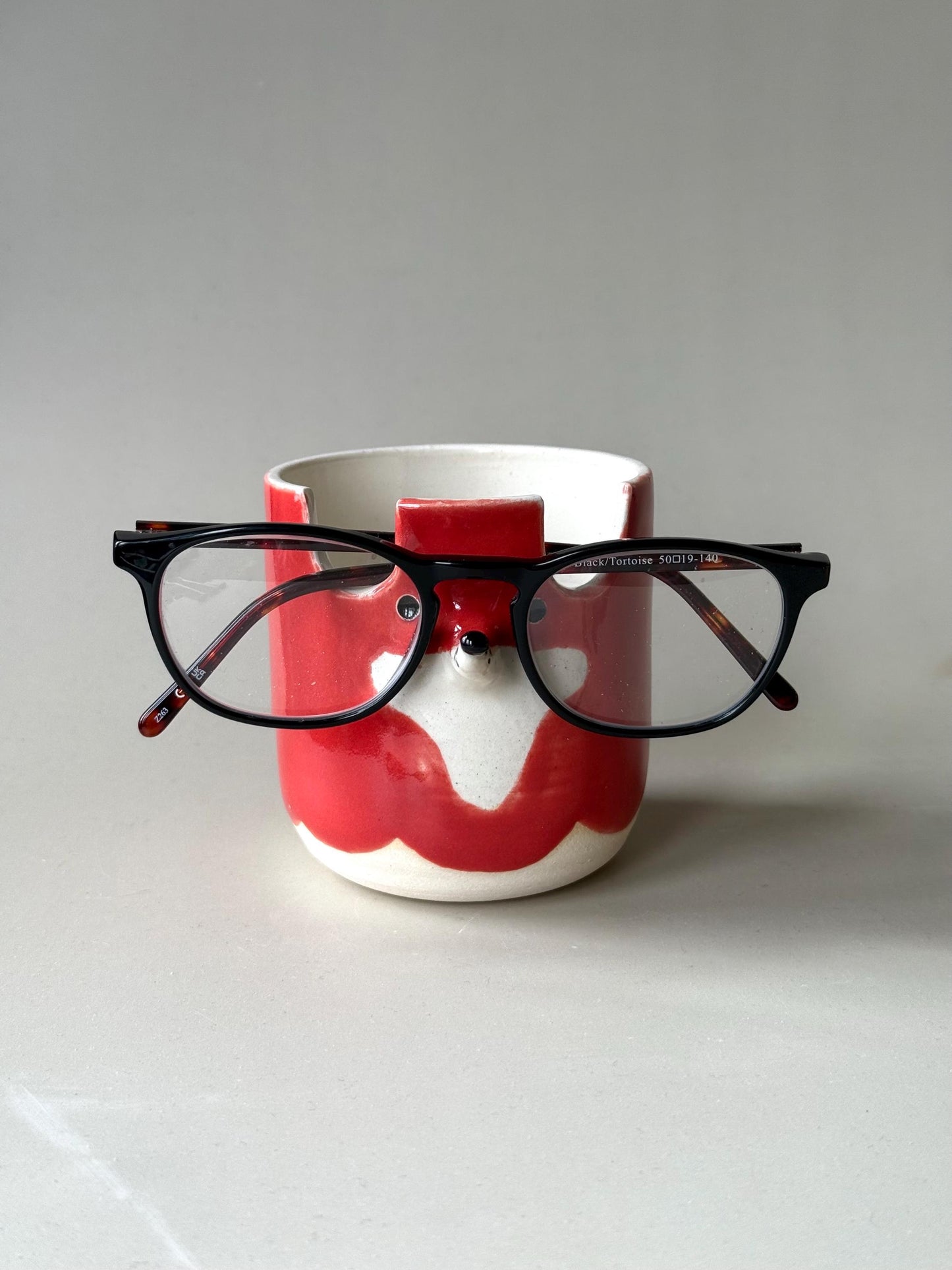 Red Fox Glasses Holder & Pen Pot for Desk / Study / Organisation