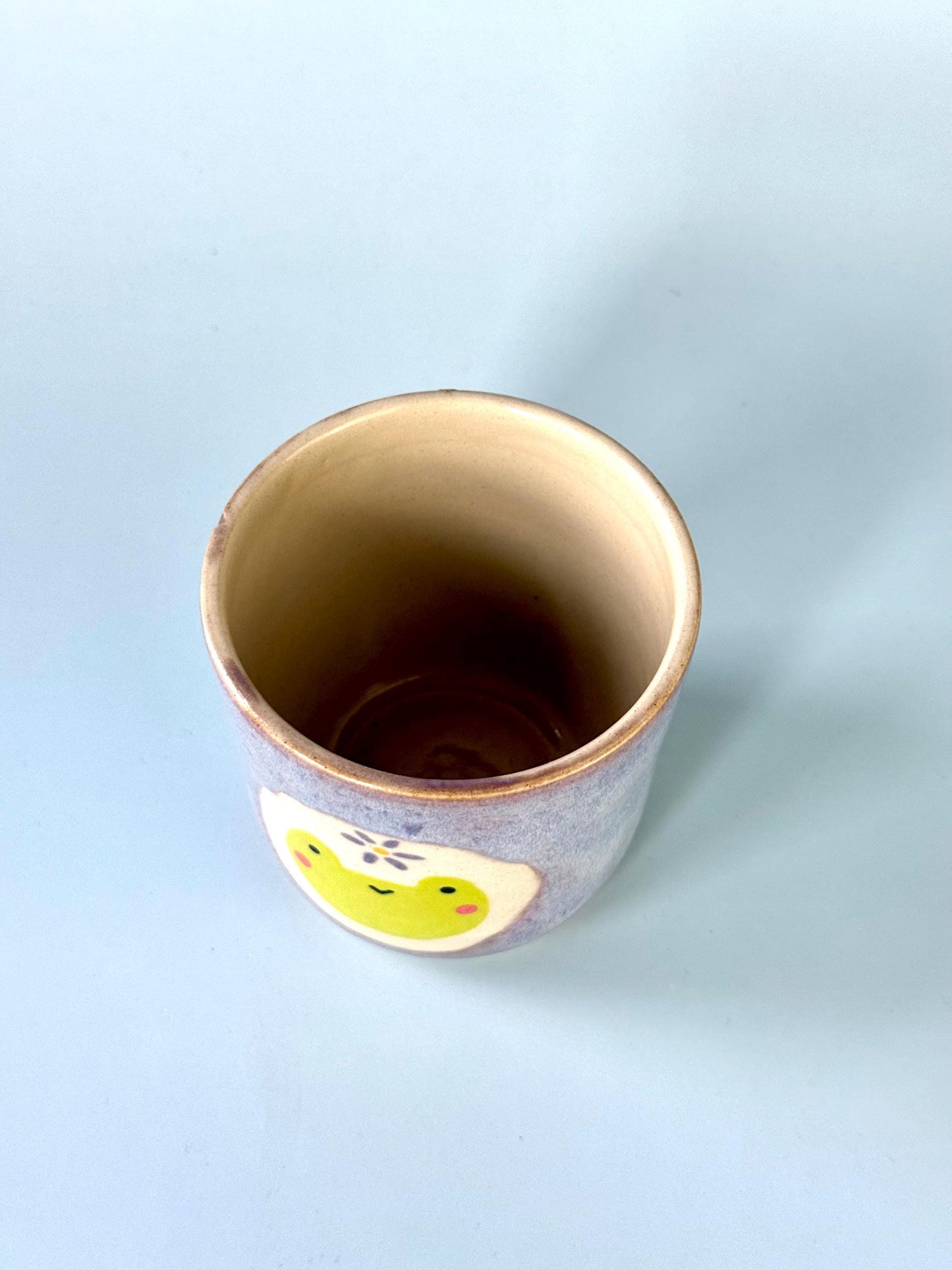Purple Frog with Flower Ceramic Cup / Pot