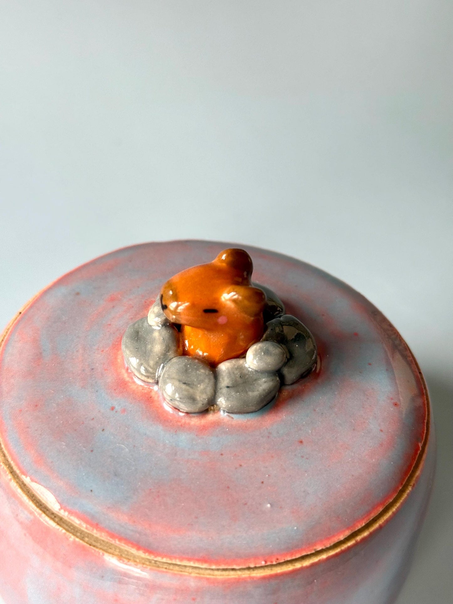 Capybara Hot Spring Ceramic Jar / Pot