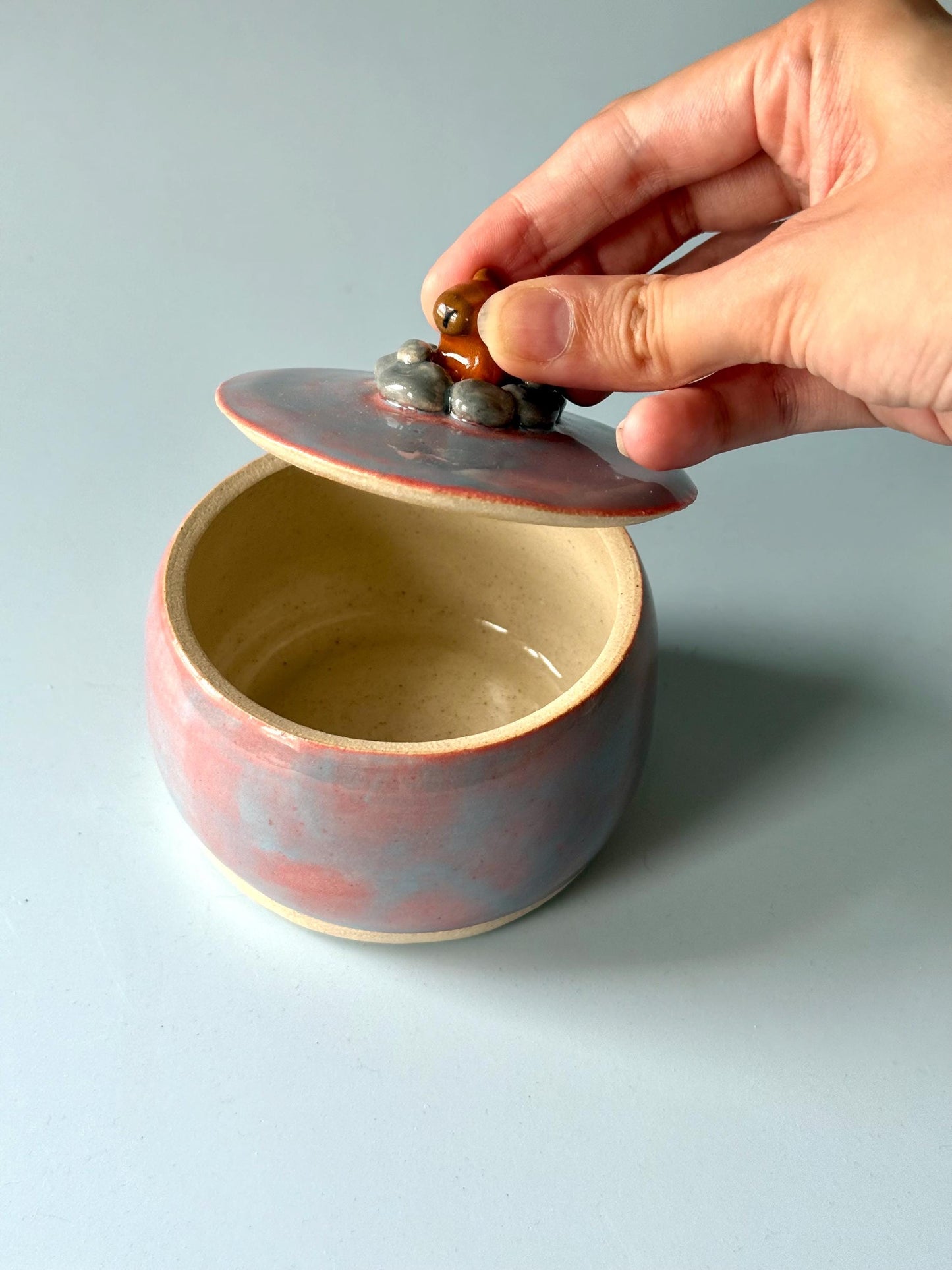 Capybara Hot Spring Ceramic Jar / Pot