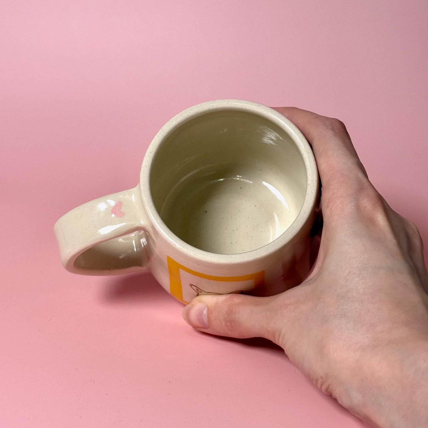 Pup Dog Portrait Handmade Handpainted Unique Mug