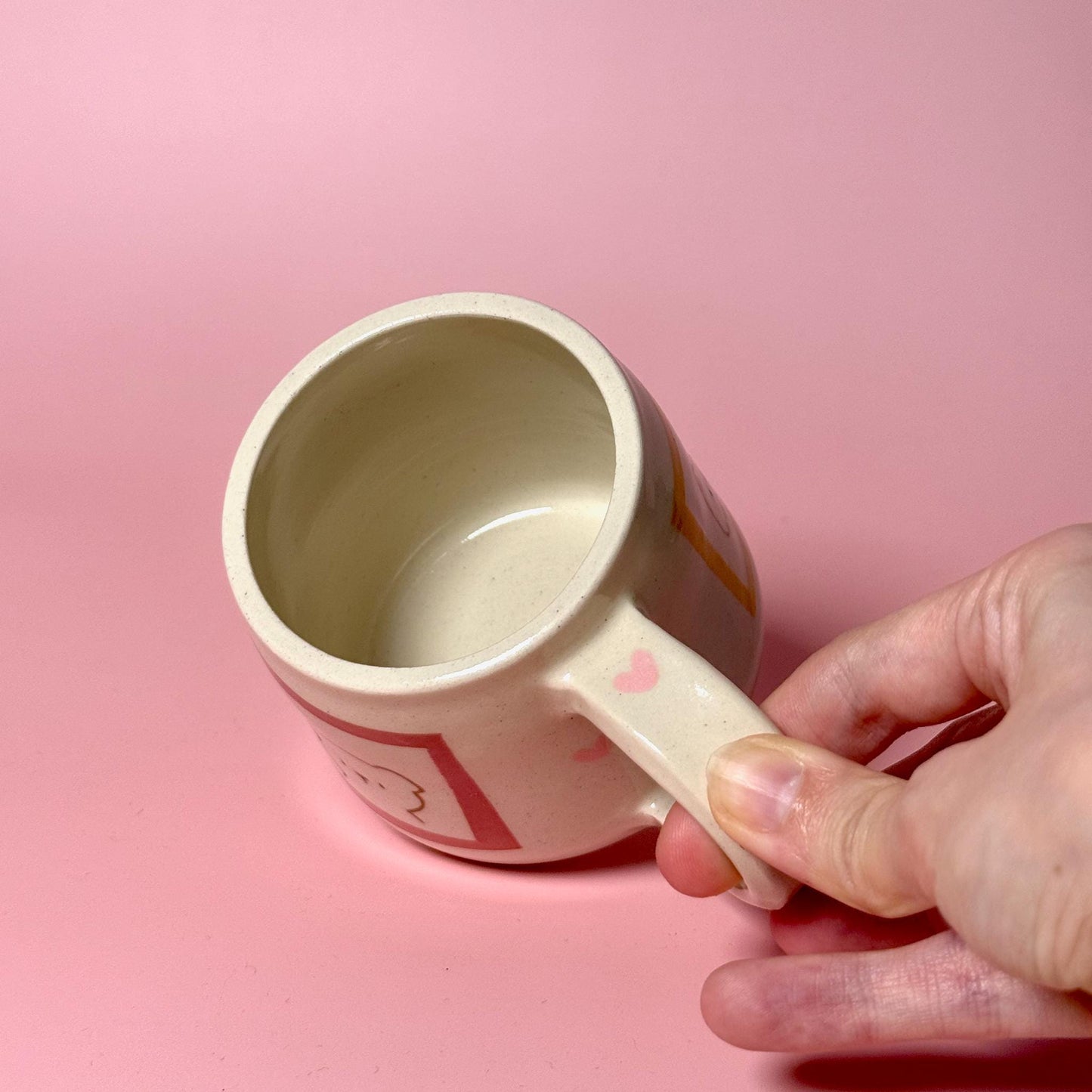 Pup Dog Portrait Handmade Handpainted Unique Mug 3