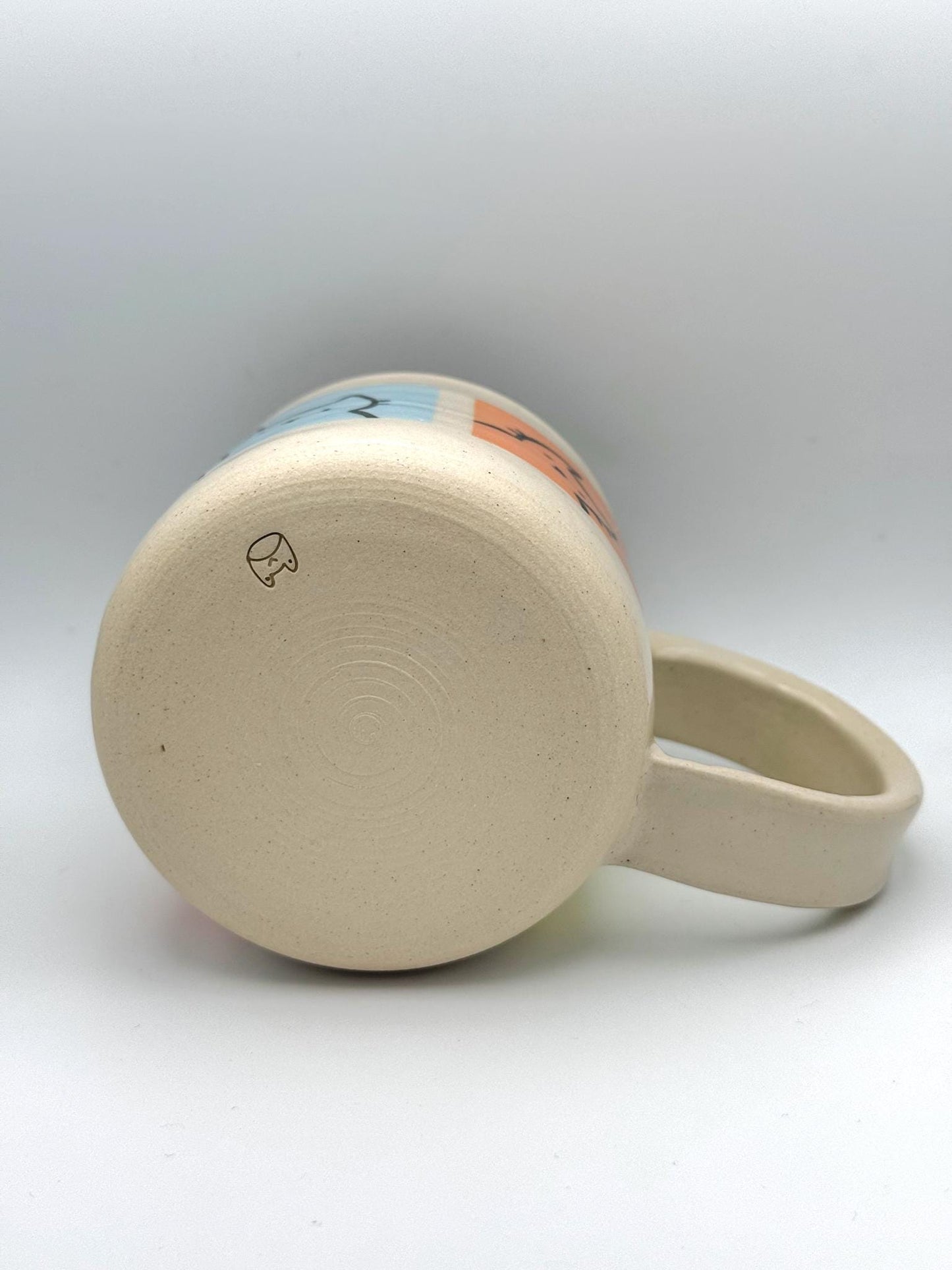 Colourblock Cats Handmade Ceramic Mug
