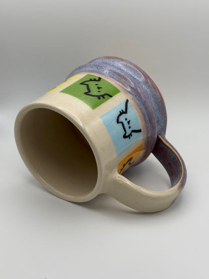 Lavender Bubbled Cat Mug