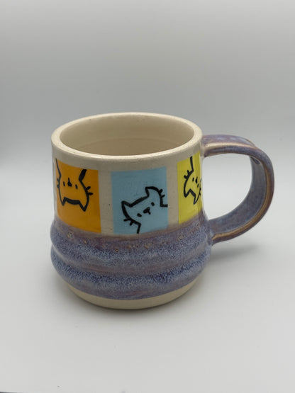 Lavender Bubbled Cat Mug 2