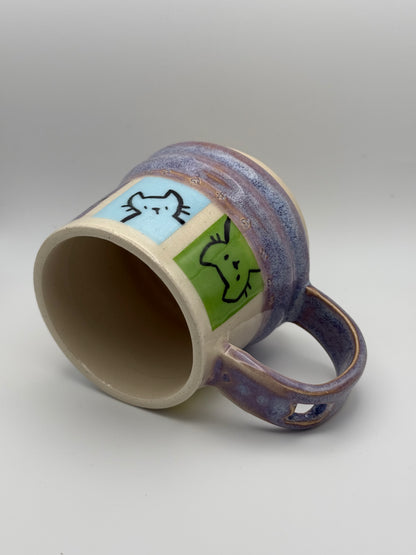 Lavender Bubbled Cat Mug 2