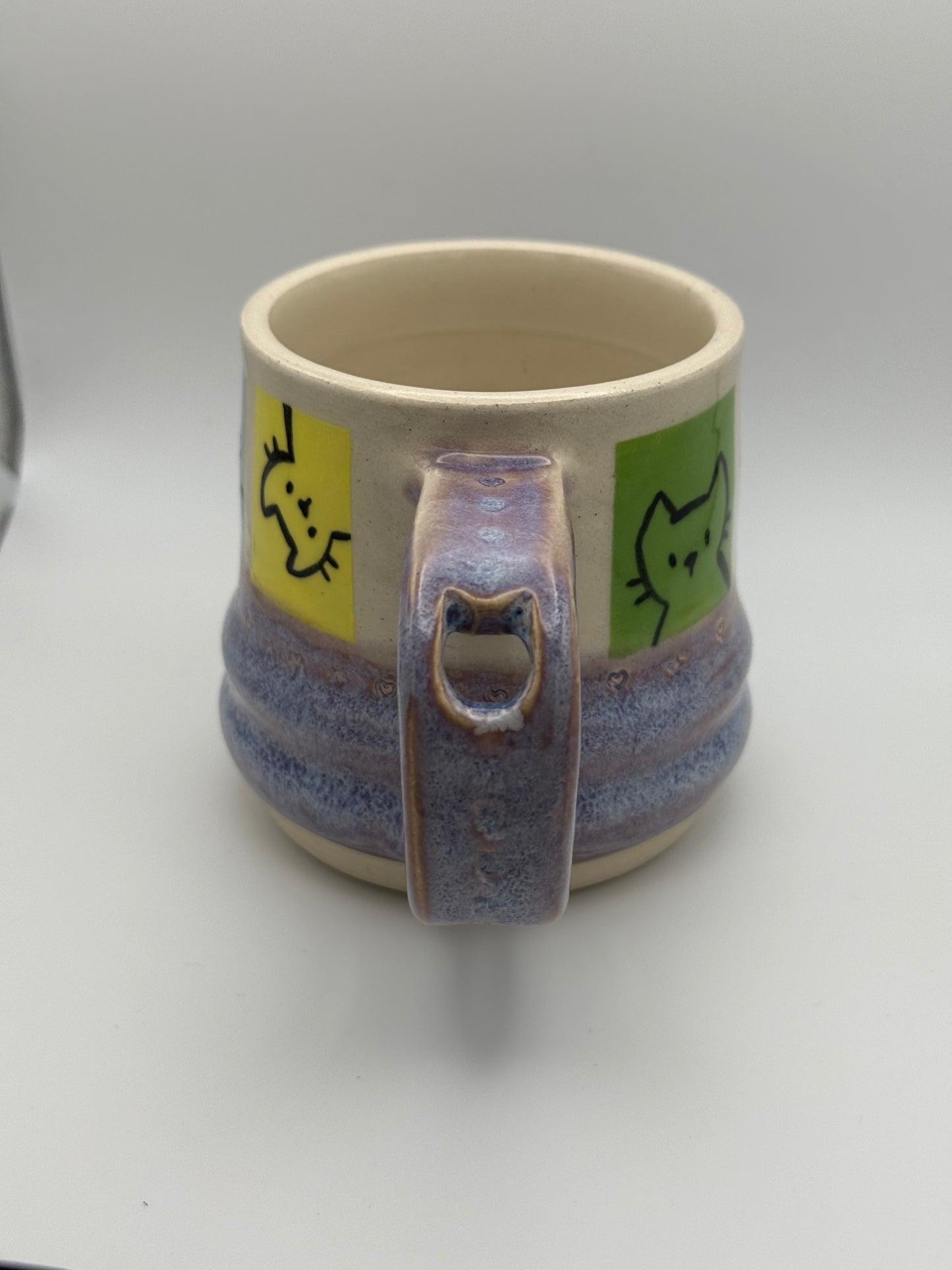 Lavender Bubbled Cat Mug 2