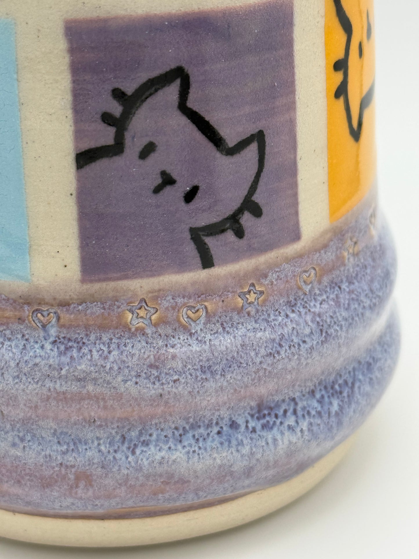 Lavender Bubbled Cat Mug 2