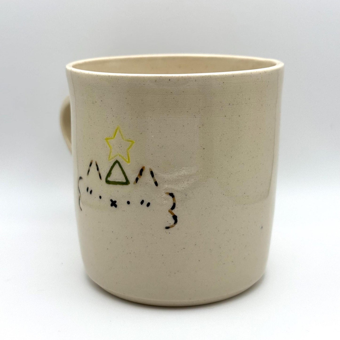 Party Kaomoji Tortoise Shell Cat Handmade Unique Mug