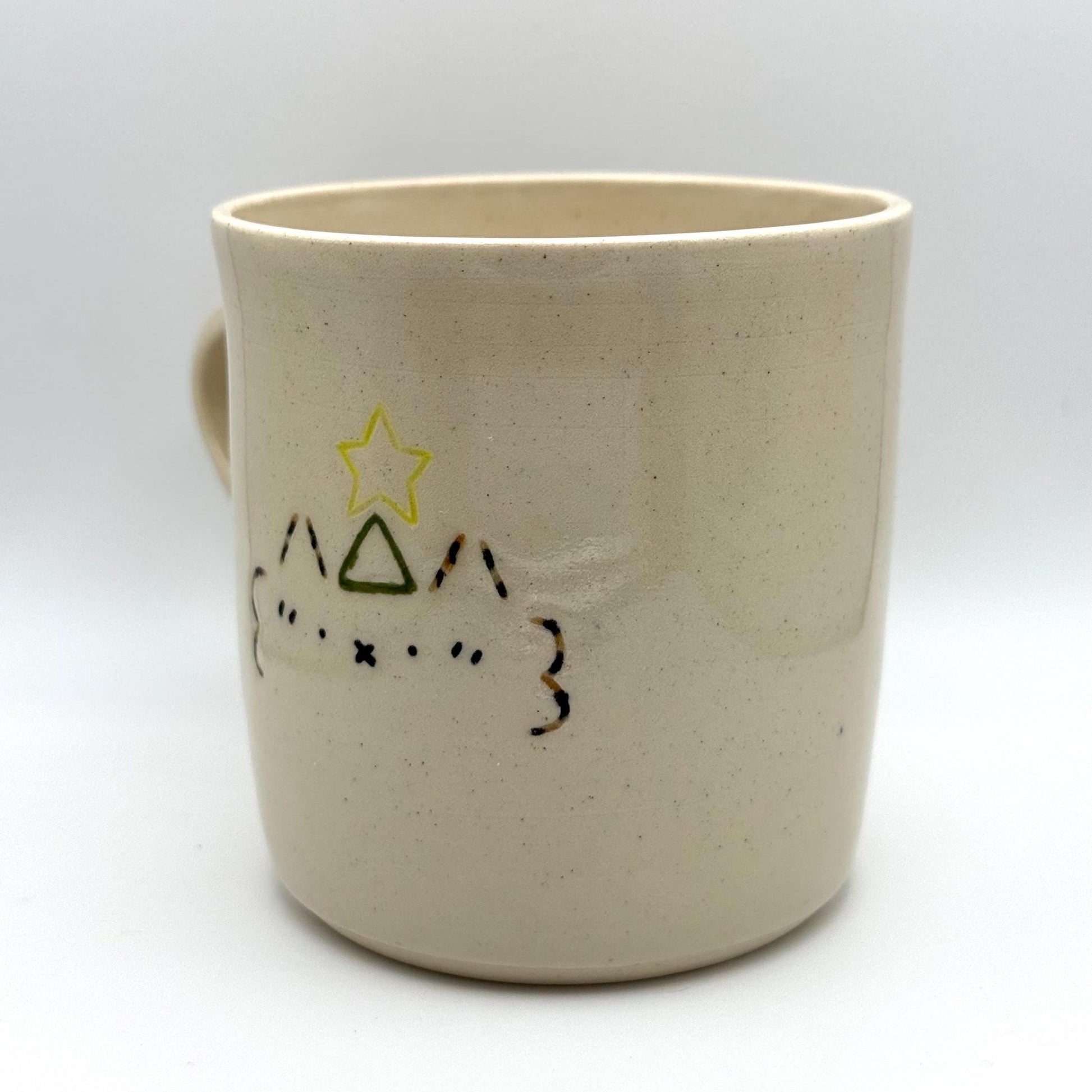 Party Kaomoji Tortoise Shell Cat Handmade Unique Mug