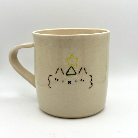 Party Kaomoji Tortoise Shell Cat Handmade Unique Mug
