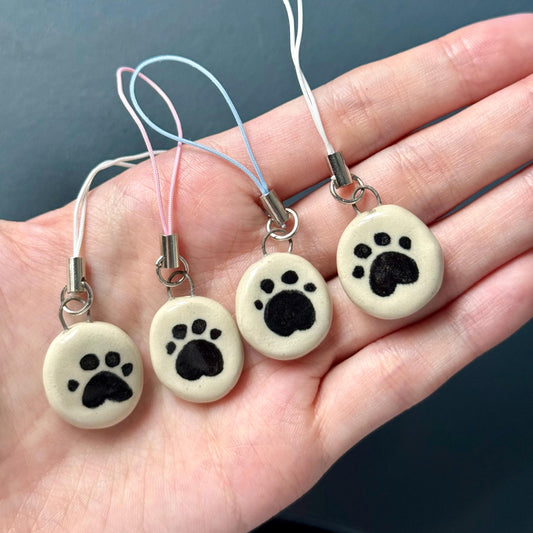 Animal Paw Ceramic Charms | Phone Strap, Necklace, Jewellery