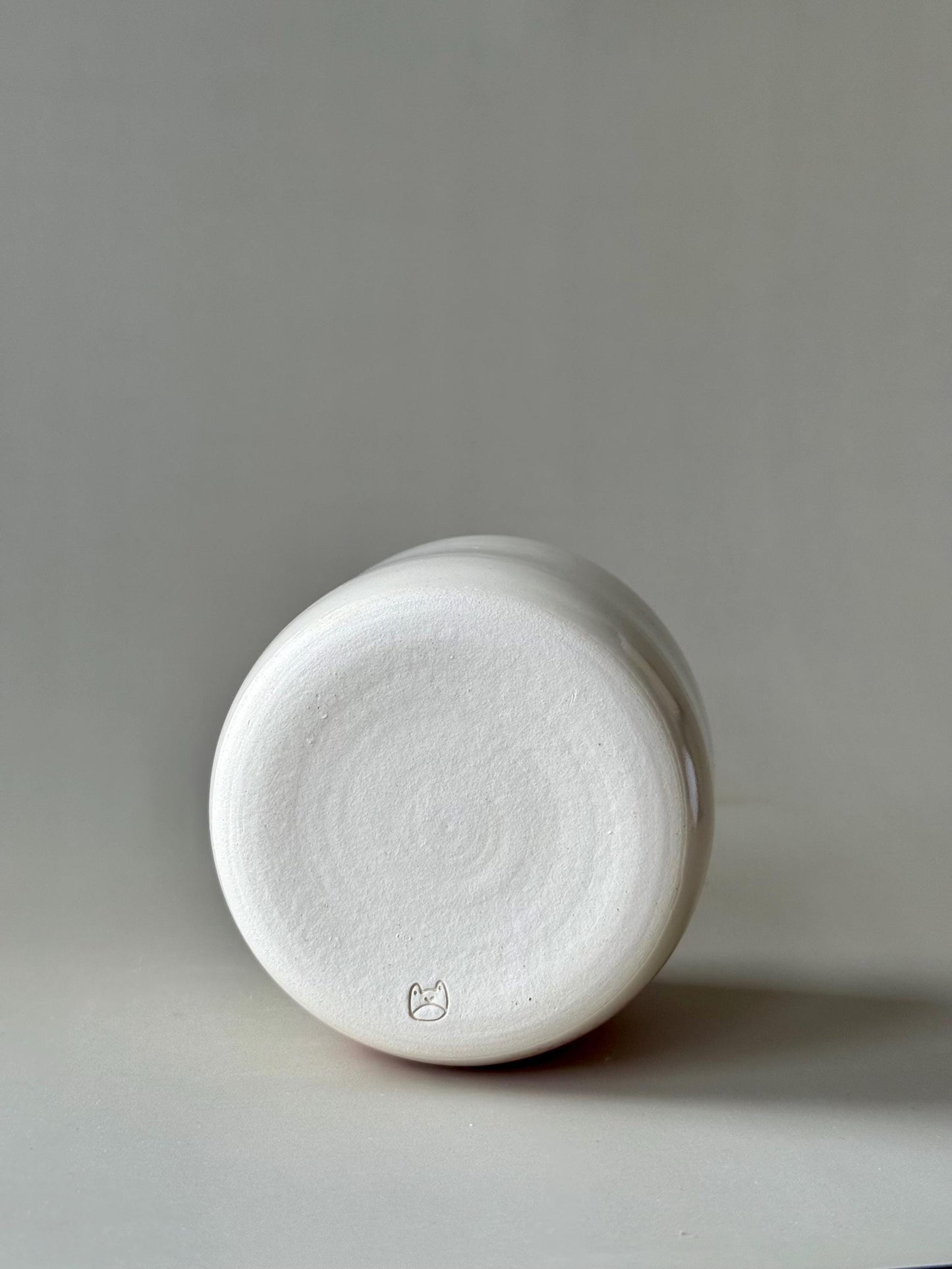 Ceramic Pink Kitty Travel Mug Handmade