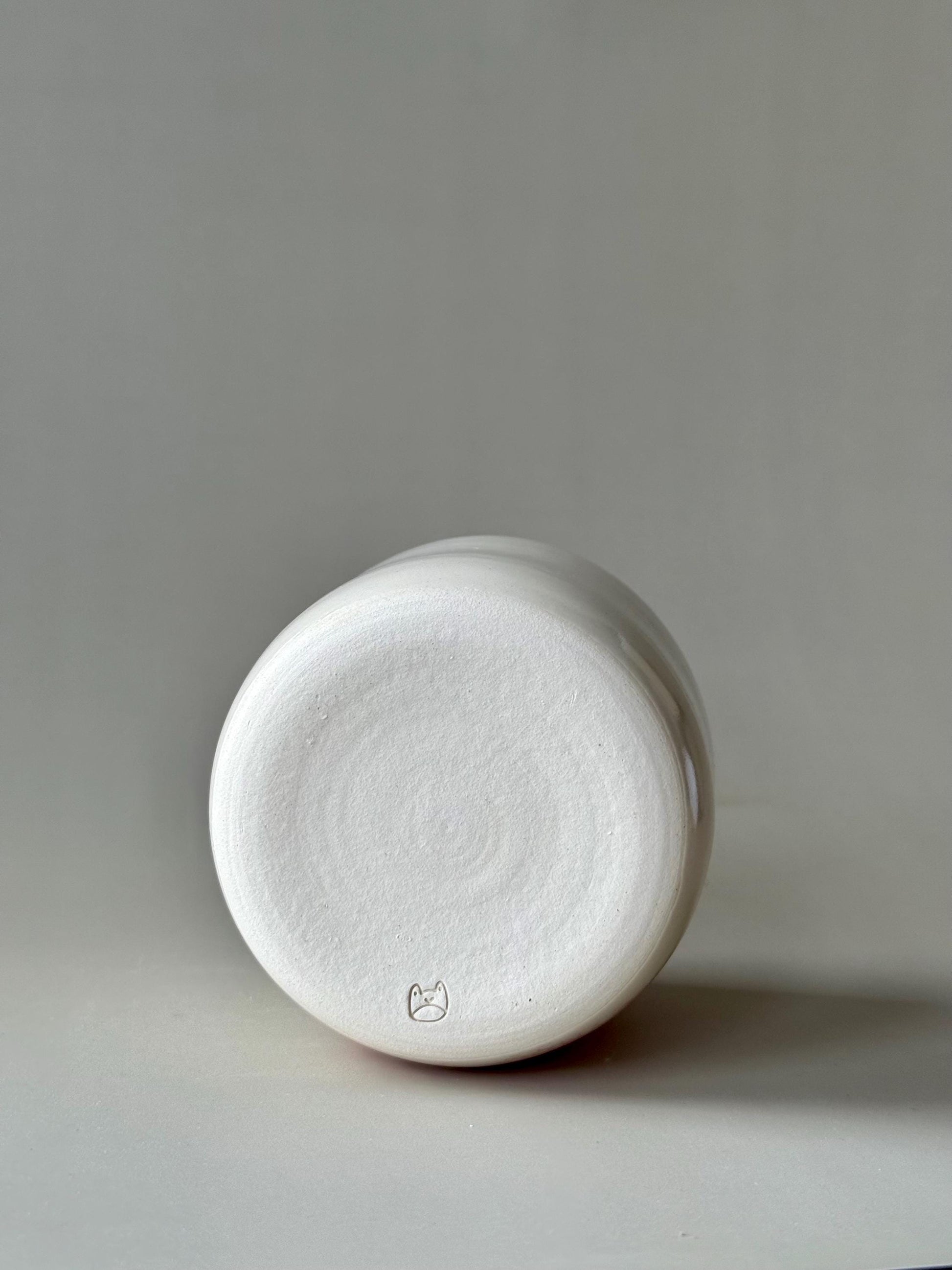 Ceramic Pink Kitty Travel Mug Handmade