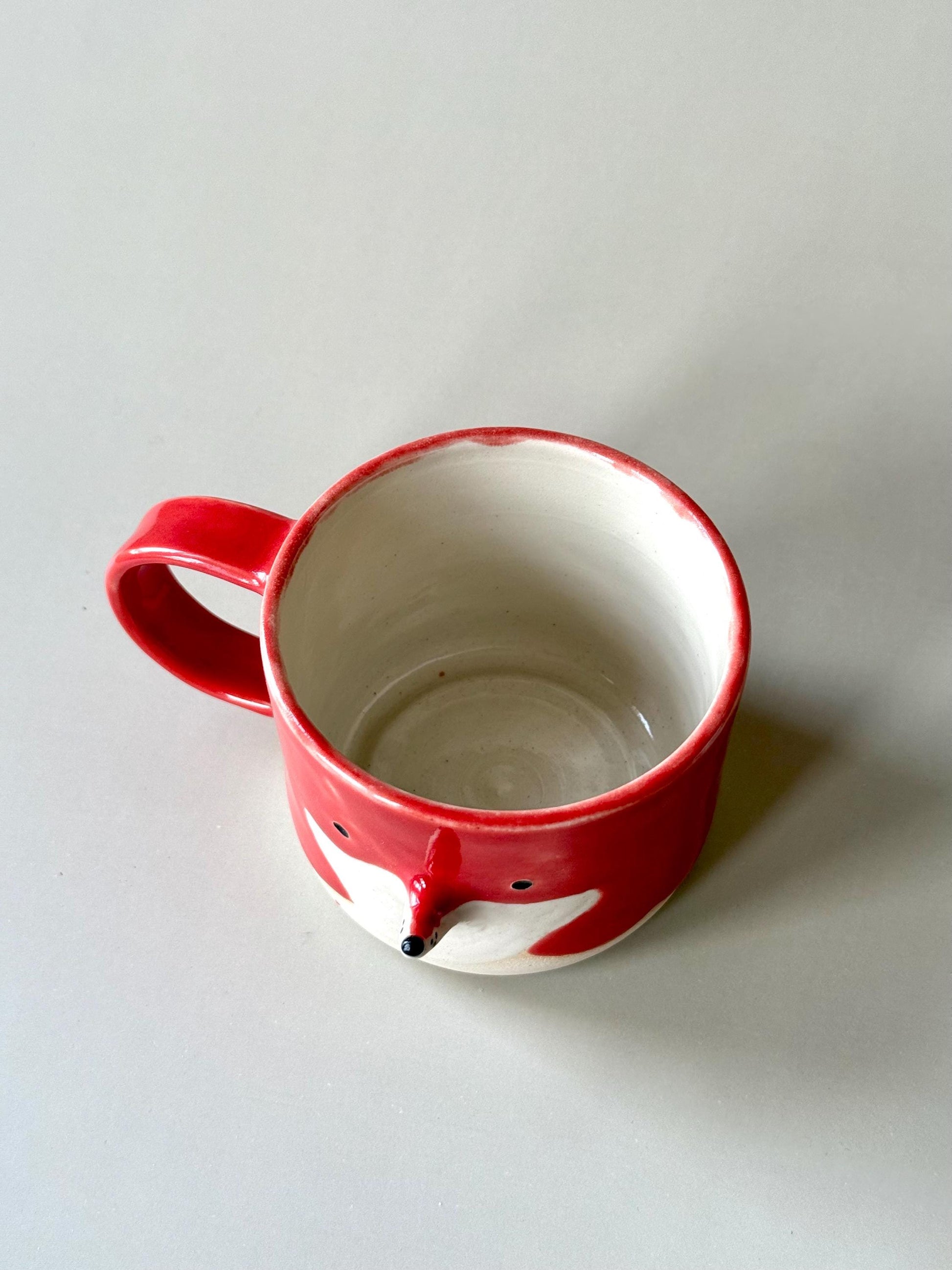Red Fox Unique Handmade Ceramic Mug