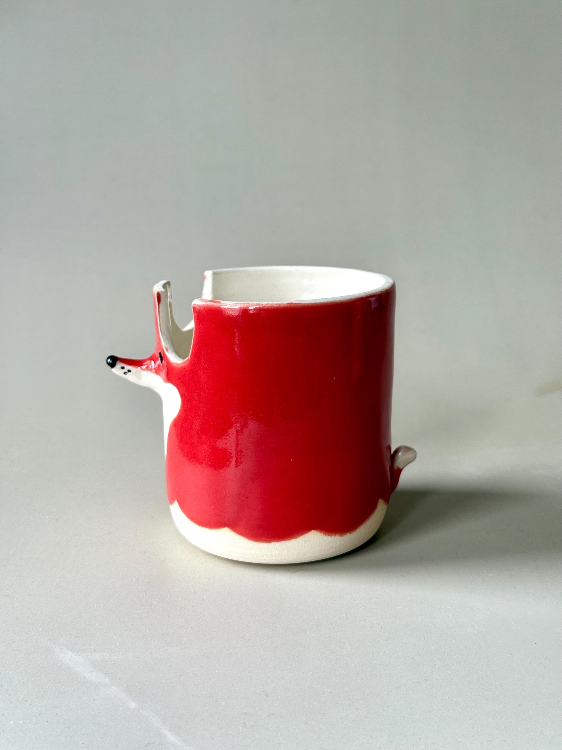 Red Fox Glasses Holder & Pen Pot for Desk / Study / Organisation