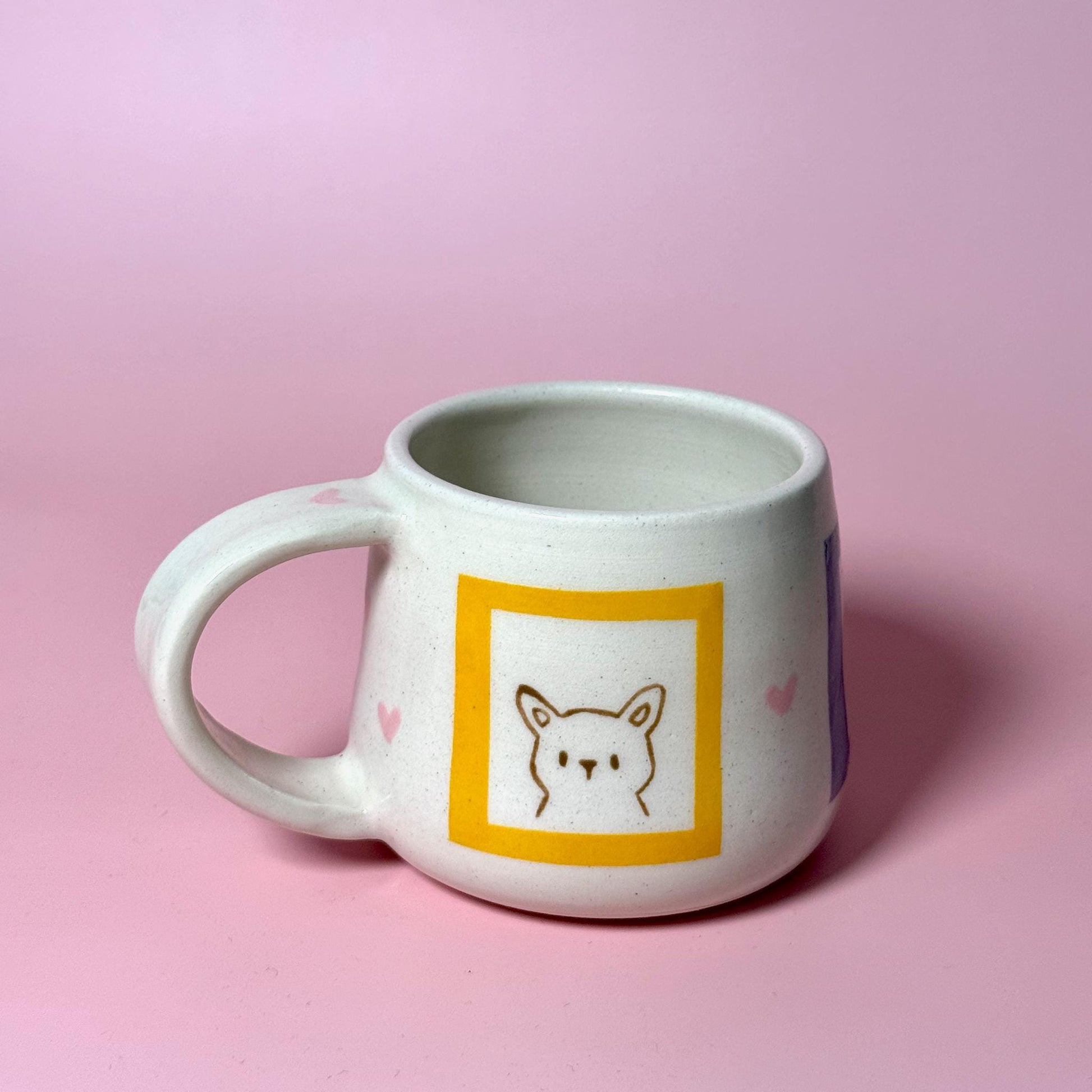 Pup Dog Portrait Handmade Handpainted Unique Mug