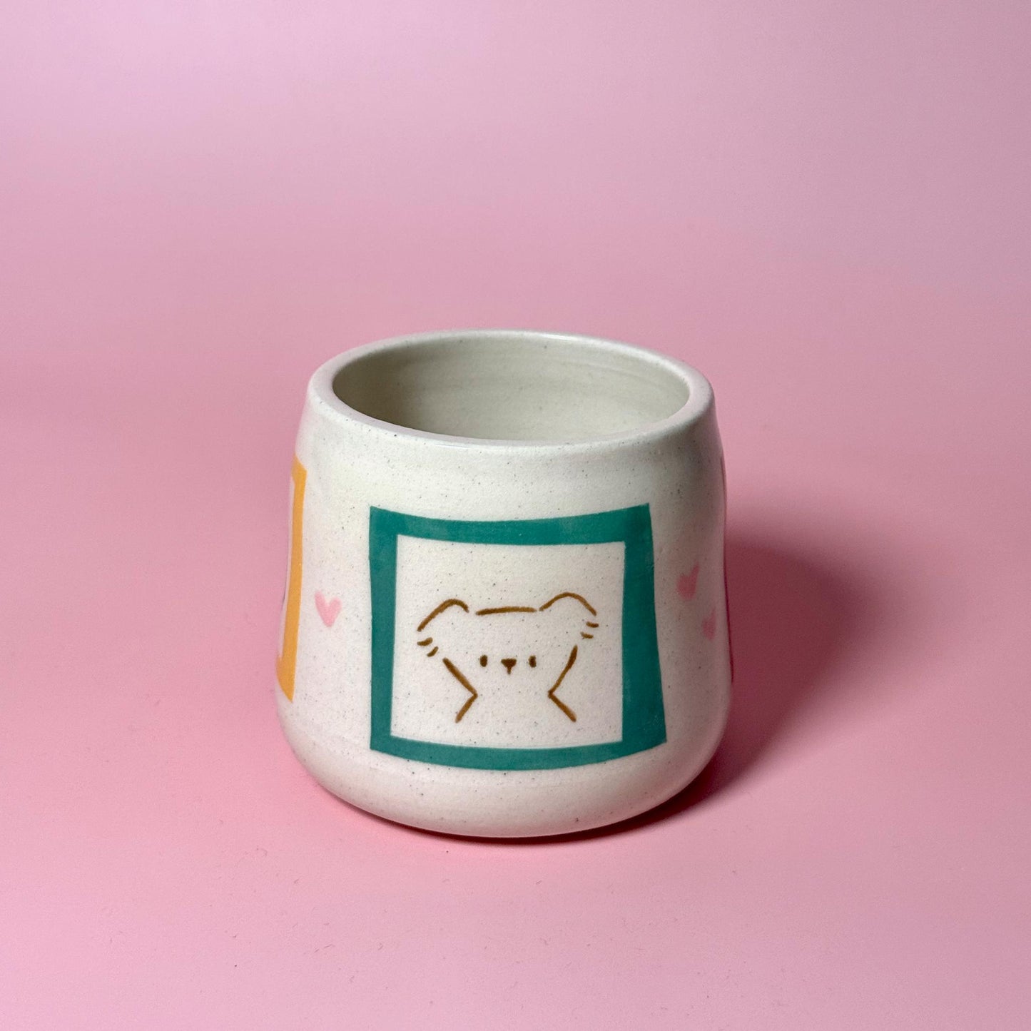 Pup Dog Portrait Handmade Handpainted Unique Mug 3