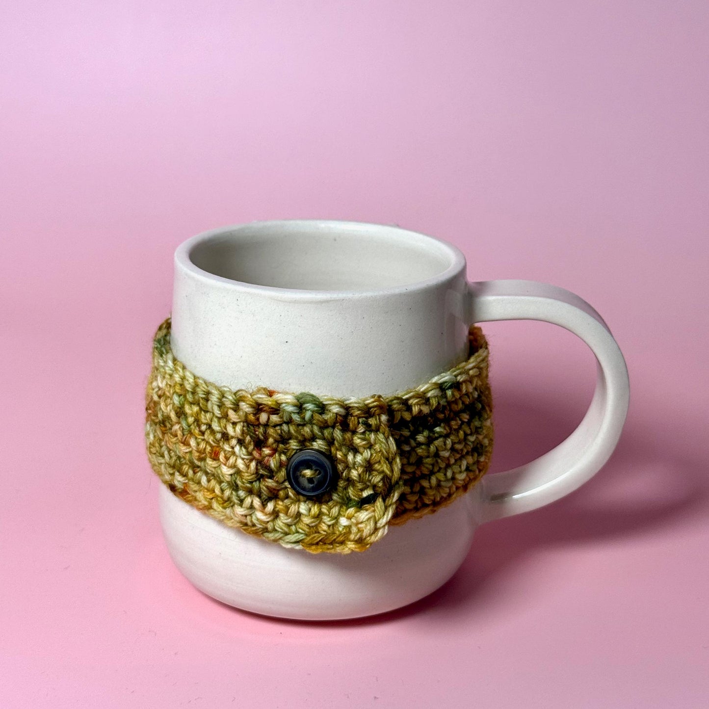 Green Crochet Cozy Jumper Bear Mug