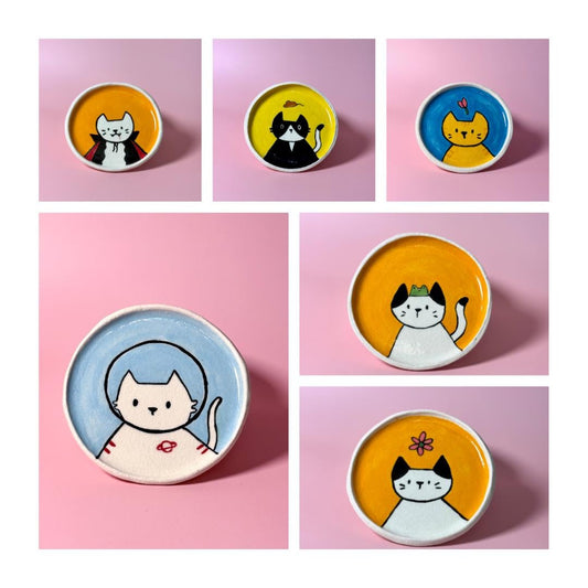 Cat Series Trinket Dish Key Holder Coaster