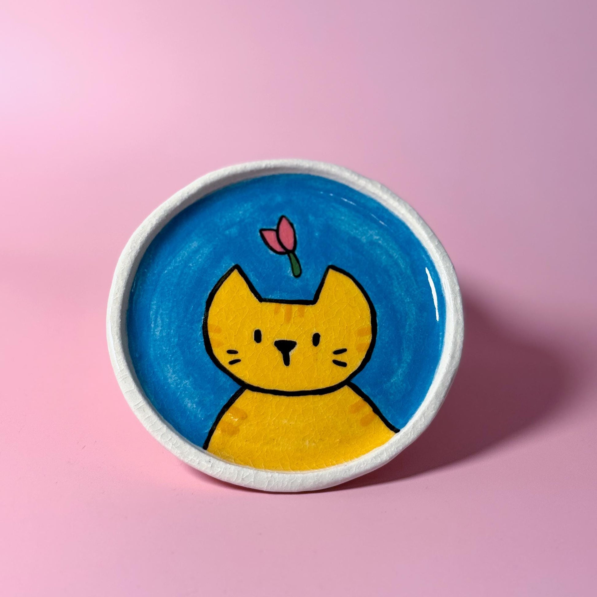 Cat Series Trinket Dish Key Holder Coaster