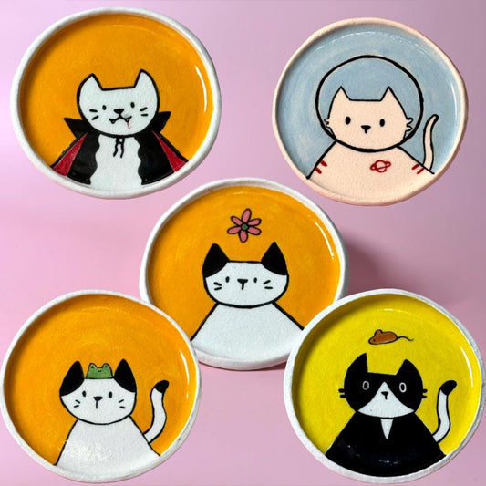 Cat Series Trinket Dish Key Holder Coaster