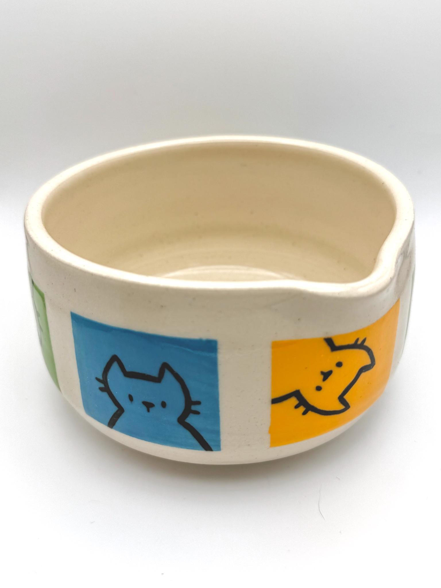 Colourful Cats Matcha Ceramic Chasen Bowl