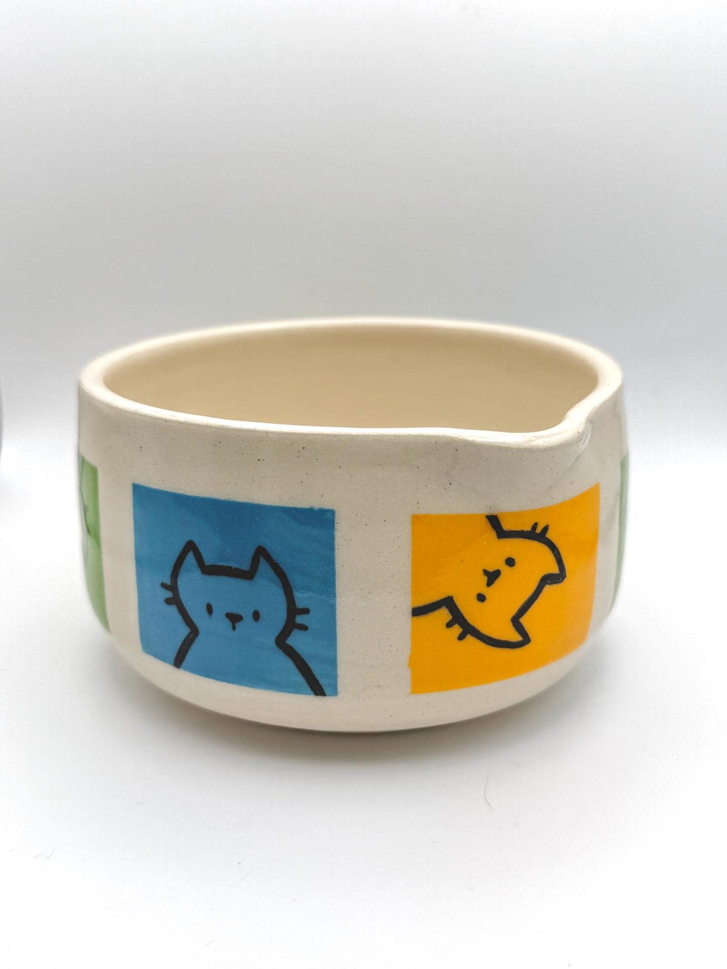 Colourful Cats Matcha Ceramic Chasen Bowl