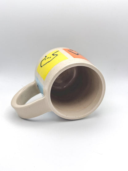 Colourblock Dogs Handmade Ceramic Mug