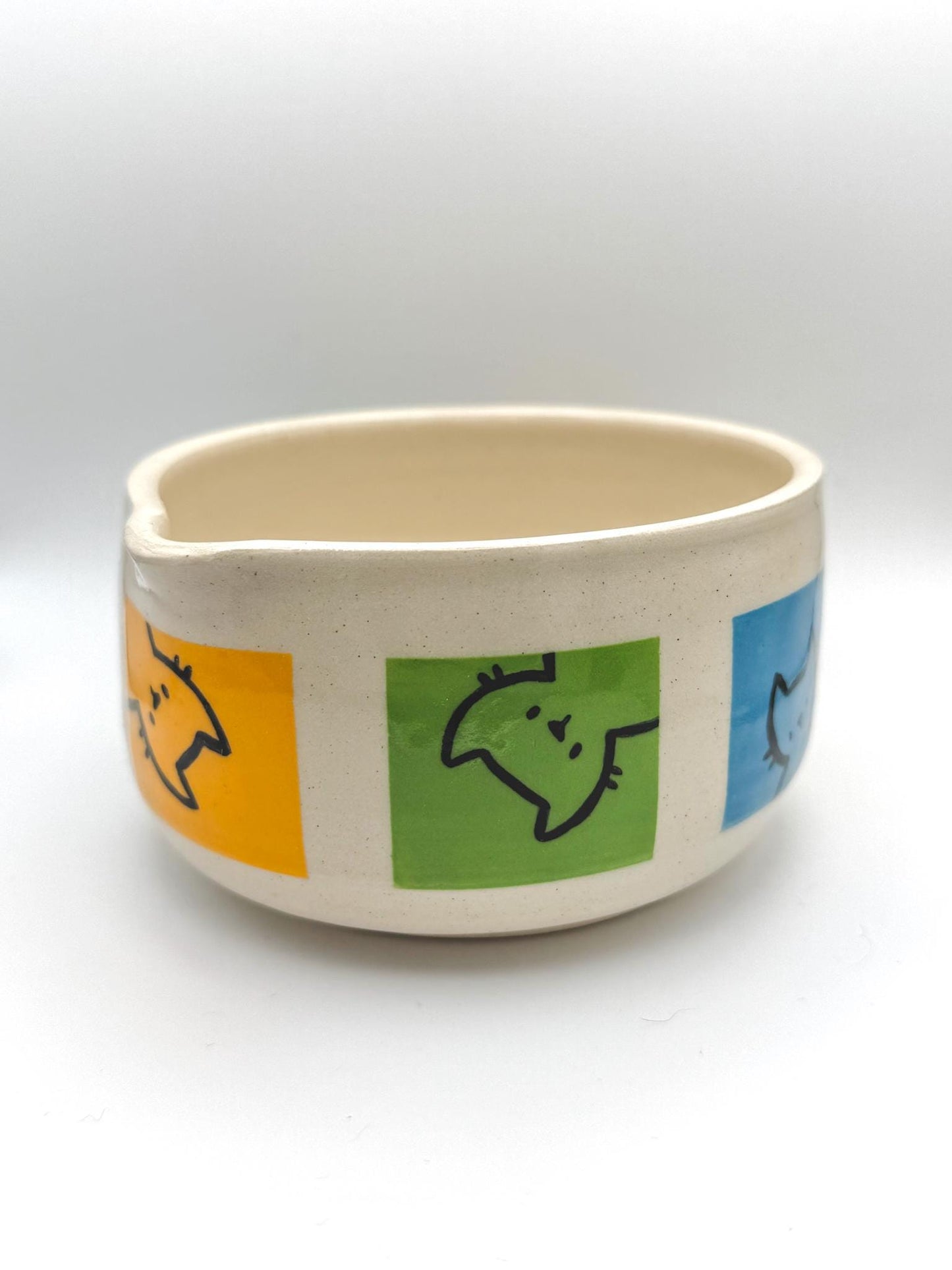 Colourful Cats Matcha Ceramic Chasen Bowl