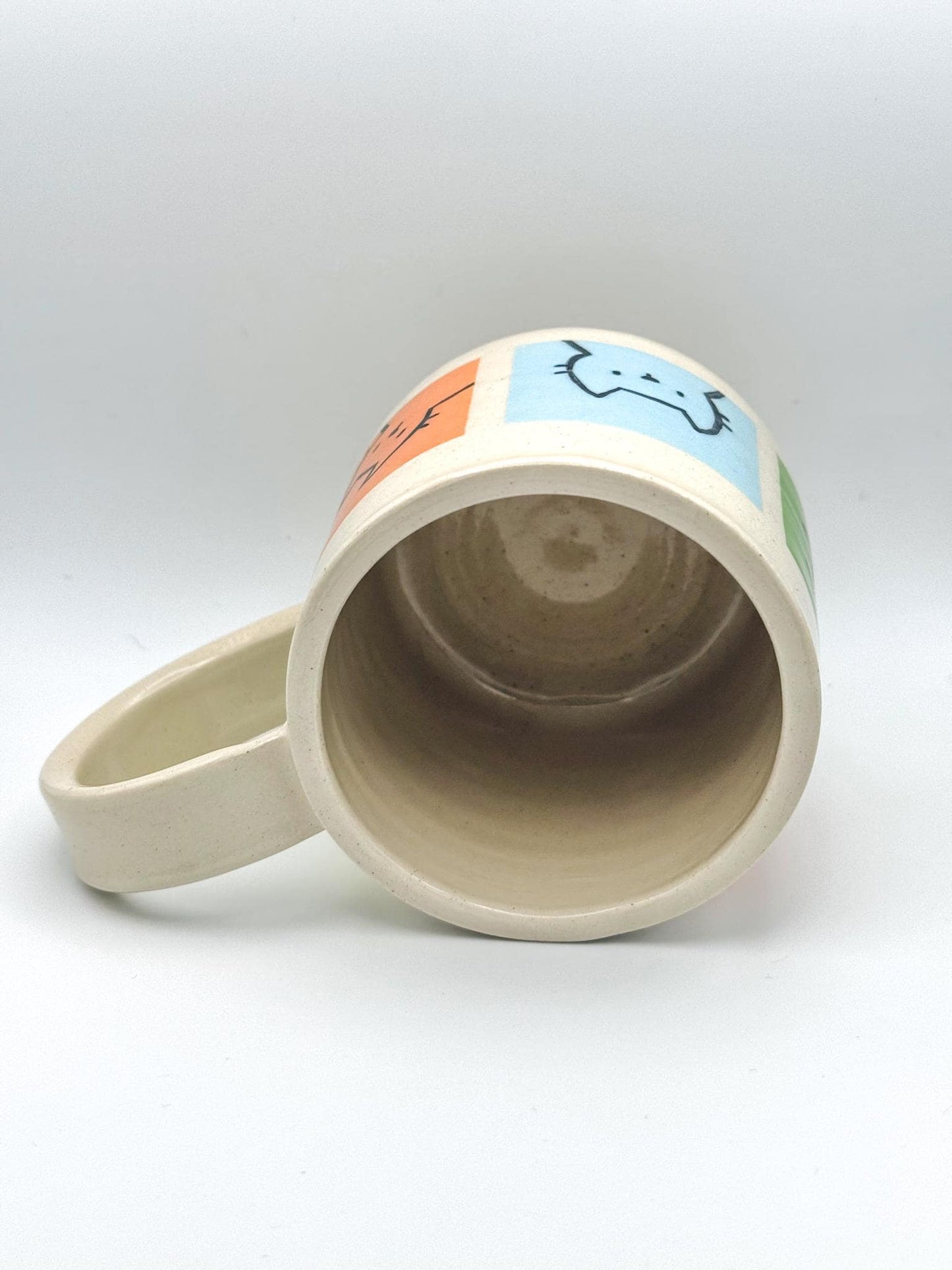 Colourblock Cats Handmade Ceramic Mug