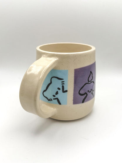 Colourblock Dogs Handmade Ceramic Mug