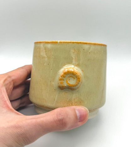 Ammonite Fossil Handmade Small Tumbler Cup